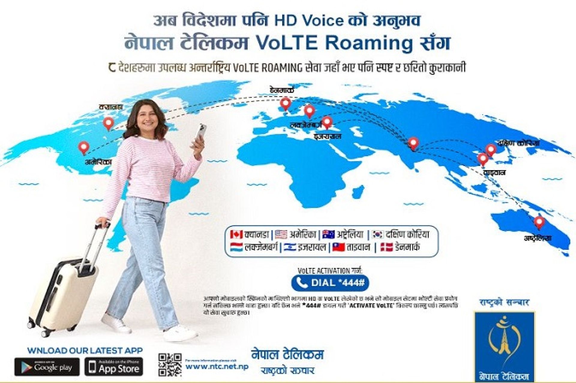 डेनमार्क र दक्षिण कोरियामा नेपाल टेलिकमको भोल्टी रोमिङ सेवा सुरु